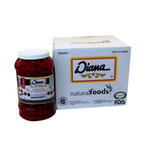 Cereza Diana con Tallo Galón Frasco de 4KG/2kg masa drenada