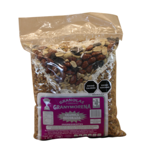 Granola Decorada Etiqueta Morada Marca La Morena