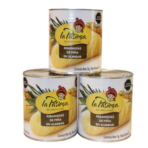 Piña en Almibar Pasiega rebanadas lata Grande de 2.8 kg